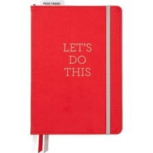 MSP Gibson Kırmızı Suni Deri "let's Do This" Noktalı Izgara Defteri, 15,24 cm G x 21,59 cm U, 240 Sayfa