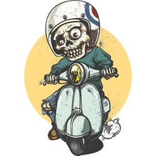 MSP Kafa Kurukafa Sticker Vespa 10 x 7 cm