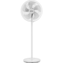 MSP SF-6798 Ayaklı Vantilatör, 5 Kanatlı - 40 cm (16 Inç) Yeni Nesil Pervane, 55W Düşük Enerji Tüketimi, 3 Kademeli Mekanik Kontrol, Sarsıntı Önleyici Ağır Yuvarlak Taban Oda Fanı