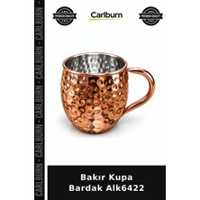 Carlburn Özel Üretim Mutfak Sunum Dekoratif Hediye Retro Şık Bakır Kupa Bardak ALK6422