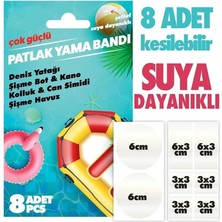 MSP Patlak Yama Tamir Bandı 8 Adet Şişme Top Bot Kolluk Pilates Topu Patlak Yaması