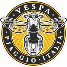MSP Usta Vespa - Piaggio Sticker - 14194 Renkli 8 x 8 cm