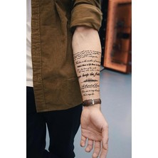 MSP Yazılı Geçici Dövme, Yazı Dövmesi, Unisex Tattoo, Vücut Dövmesi