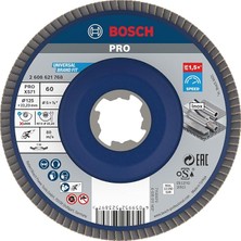 MSP 1x Pro Metal X571 Yelpaze Taşlama Diski, X-Lock Için Açılı Tasarım (Çelik, Paslanmaz Çelik, Ø 125 Mm, Granülasyon 60, Profesyonel Aksesuar Küçük Açılı Taşlama Makinesi)