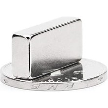 MSP Magneteksan 20X10X5 mm Neodyum Mıknatıs, Çok Güçlü Dikdörtgen Neodymium Magnet - 4 Adet Set