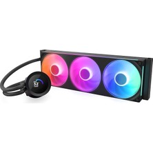 MSP Kraken Plus 360 Rgb - Aıo Cpu Sıvı Soğutucu - 360MM Radyatör - F360 Rgb Çekirdek Tek Çerçeve Fan - Özelleştirilebilir 1,54 Inç Kare LCD - Amd® Am5, Am4 - Intel® Lga 1851/1700, 1200/115X - Siyah