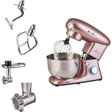 MSP Multichef Stand Mikser, 1400W, 5.5l Hacim, Paslanmaz Çelik, Rose Gold