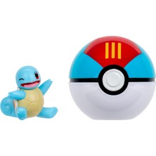Pokémon Clip 'n' Go Squirtle And Lure Ball - 2 Inç Savaş Figürü ve Poké Topu Aksesuarı Içerir