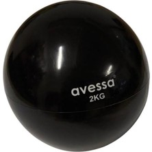 MSP Ptb-40 Toning Ball Pilates Ağırlık Topu 2 Kg, Tek Ebat, Krl-Ptb-40, Siyah