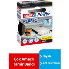 MSP Extra Power Perfect Dokuma Bant – El Işi, Onarım, Sabitleme, Güçlendirme ve Yazı Yazmak Için Dokuma Takviyeli Ductape – Siyah – 2,75 M x 19 mm