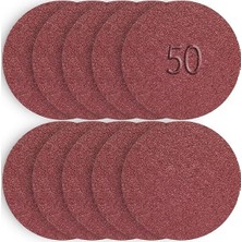 MSP 50 Adet Cırt Zımpara Matkap Spiral 115 mm Daire Zımpara Ahşap Metal Zımparası (40 Kum)