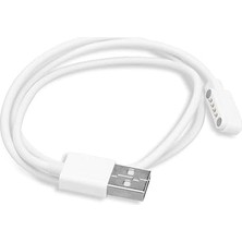 MSP USB 4 Pin Pogo Kablo Akıllı Saat Manyetik Sabitleyici Şarj Kablosu USB 2.0