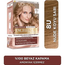 MSP Paris Excellence Creme Nude Renkler Saç Boyası - 8u Nude Koyu Sarı