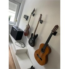 Siyah-Beyaz Gitar Tutucu, Duvar Montaj Aparatı ile Kolay Kurulum