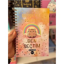MSP Işıltılı Hayatı Ben Seçtim| Sticker'lı Tarihsiz Konuşan Ajanda Haftalık Planlayıcı Defter