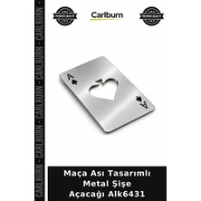 Carlburn Özel Üretim Bar Aksesuarı Hediyelik Erkek Hediyesi Maça Ası Tasarımlı Metal Şişe Açacağı ALK6431