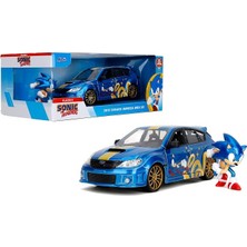MSP Sonic The Hedgehog 1:24 2012 Subaru Impreza Wrx Stı Die-Cast Car & Sonic Figür, Çocuklar ve Yetişkinler Için Oyuncaklar