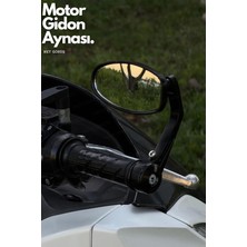 MSP Motosiklet Gidon Aynası, Geniş Görüş Açılı, Siyah