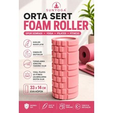 MSP Foam Roller Masaj Rulosu – Yoga, Pilates, Fitness ve Fizyoterapi Için Eva Köpük Masaj Aleti (33X14 Cm) (Pudra Pembe)