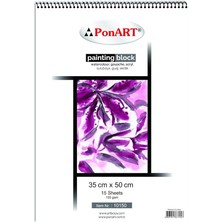 MSP Painting Blok Defter, 35X50CM, 15 Yaprak, Suluboya ve Guaj Için
