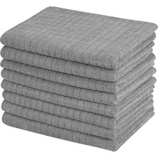 MSP Home 3 Adet Mikrofiber Kareli Mutfak Bezi, 40X40 Cm, Leke ve Koku Tutmaz, 1100 Gsm, Deterjanla Kullanıma Uygun, Oto Yıkama ve Toz Alma Için Simli Bez X3 Adet