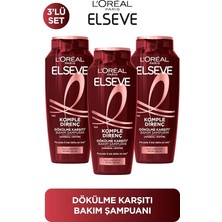 MSP 3'lü L'oréal Paris Elseve Komple Direnç Dökülme Karşıtı Bakım Şampuanı 400 ml 3 Adet Ürün