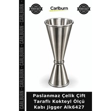 Carlburn Özel Üretim Bar Paslanmaz Çelik Çift Taraflı Kokteyl Ölçü Kabı Jigger ALK6427