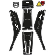 MSP Jet x 125 Uyumlu Tank Pad Seti Beyaz Siyah Tasarım