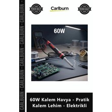 Carlburn #havya Profesyonel Hızlı Isınan Ergonomik 60W Kalem Havya Pratik Kalem Lehim Elektrikli