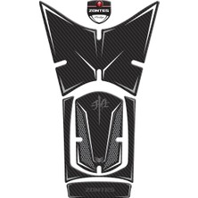 MSP RZ250S Zontes 2023-2024 Uyumlu Tank Pad Karbon Beyaz Redline Grafik