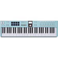 MSP – Keylab Essential 61 Mk3 | Müzik Prodüksiyonu Için Mıdı Kontrolcü, Kapsamlı Yazılım Paketi, 61-Tuş, 9 Encoder, 9 Fader, 1 Modülasyon Tekerleği, 1 Pitch Bend Tekerleği, 8 Pad - Aquamarin