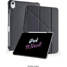 MSP 11. Nesil A16 2025 ile Uyumlu 11 Inç Kalem Bölmeli Standlı Fuchsia Tri Folding Tablet Kılıfı