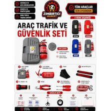 MSP Trafik ve Ilk Yardım Seti Tüvtürk Onaylı Yeni Mevzuata Uygun Eva Kumaşlı Gri Çanta