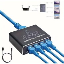 MSP Uyumlu 1000 Mbps 1 To 4 Port Ethernet Switch Splitter Çoğaltıcı ZR889