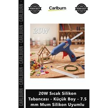 Carlburn Özel Üretim Pratik Hızlı Isınan 20W Sıcak Silikon Tabancası Küçük Boy 75 mm Mum Silikon Uyumlu