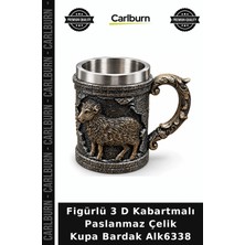 Carlburn Özel Üretim Figürlü 3 D Kabartmalı Paslanmaz Çelik Kupa Bardak ALK6338
