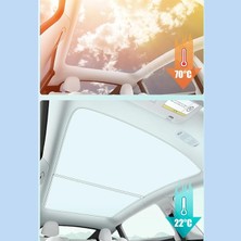 MSP Model Y Juniper (2025+) Uyumlu Kristal Buz Ipeği Tavan Güneşliği - Sarkma Yapmayan Parçalı Tasarım (Ice-Crystal Split Sunshade)