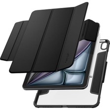 MSP iPad Air 11" (M4 2026 / M3 2025 / M2 2024) ile Uyumlu Kılıf Air Skin Pro Manyetik Stand Özellikli Sararmaya Dayanıklı Siyah Kapak - ACS07758 (Spigen Tr Garantili)