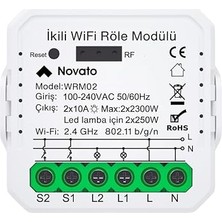 MSP Tuya Uyumlu Akıllı Anahtar Modülü, Çift Çıkışlı, Anahtar Girişli, 2X10A - 220V Röle, Google Asistan ve Alexa Destekli