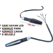 MSP Sinyal LED Kayan ile Uyumlu Ince-Uzun 2 Li Set (KL020-4) (3 Fonksiyonlu)