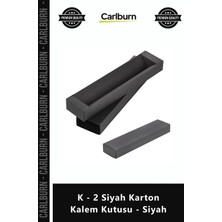Carlburn Özel Üretim Lüks Tasarım Şık Mukavva Ambalaj Promosyon K 2 Siyah Karton Kalem Kutusu Siyah