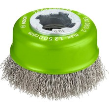MSP Professional Dalgalı Tencere Fırçası Clean (Inox, X-Lock Için, Paslanmaz, Ø 75 Mm, Tel Kalınlığı 0,3 Mm, Çap 125 mm Için)
