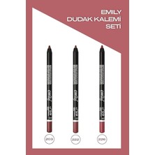 MSP Rose Emily Dudak Kalemi 3'lü Set NO:203-222-226