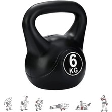 MSP 6 kg Kettlebell Çaydanlık Tipi Dambıl Ağırlık Siyah, PRA-9633597-5452