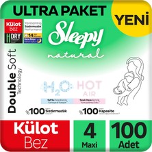 Ms Natural Double Soft Ultra Paket Külot Bez 4 Numara Maxi 100 Adet
