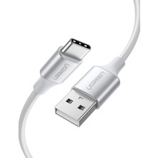 MSP Örgülü USB Type-C Şarj ve Data Kablosu, Beyaz, 2 Metre