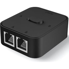 MSP 4146 2 Port RJ45 Ethernet Switch Çevirici Çoklayıcı 2 Portlu Manuel Ağ Anahtarı: 1000MBPS Hız Desteği ile 2 Giriş 1 Çıkış Veya 1 Giriş 2 Çıkış Kullanımı Ağa Herhangi Elektriksel Parazit Olmaz