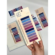 MSP Renkli Cetvelli Pastel Mavi ve Mor Tonları Indeks Sticker/index/post-It/postit/kitap Ayracı/not Kağıdı