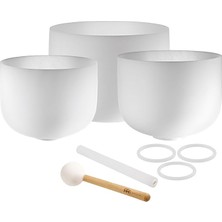 MSP Sonic Energy Crystal Şarkı Kasesi 3 Parçalı Set, Tokmaklı, Yüksek Saflıkta Kuvars, Meditasyon, Asmr, Ses Terapisi, Yoga Için