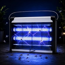 MSP Elektrikli Sivrisinek Öldürücü Lamba 20W, 2X10W Uv Işıklı Uçan Haşere Tuzağı, Sessiz Çalışma, Askılı ve Masaüstü Kullanım, 220-240V, IP20 Iç Mekan Kullanımı | 20W KF-6020
